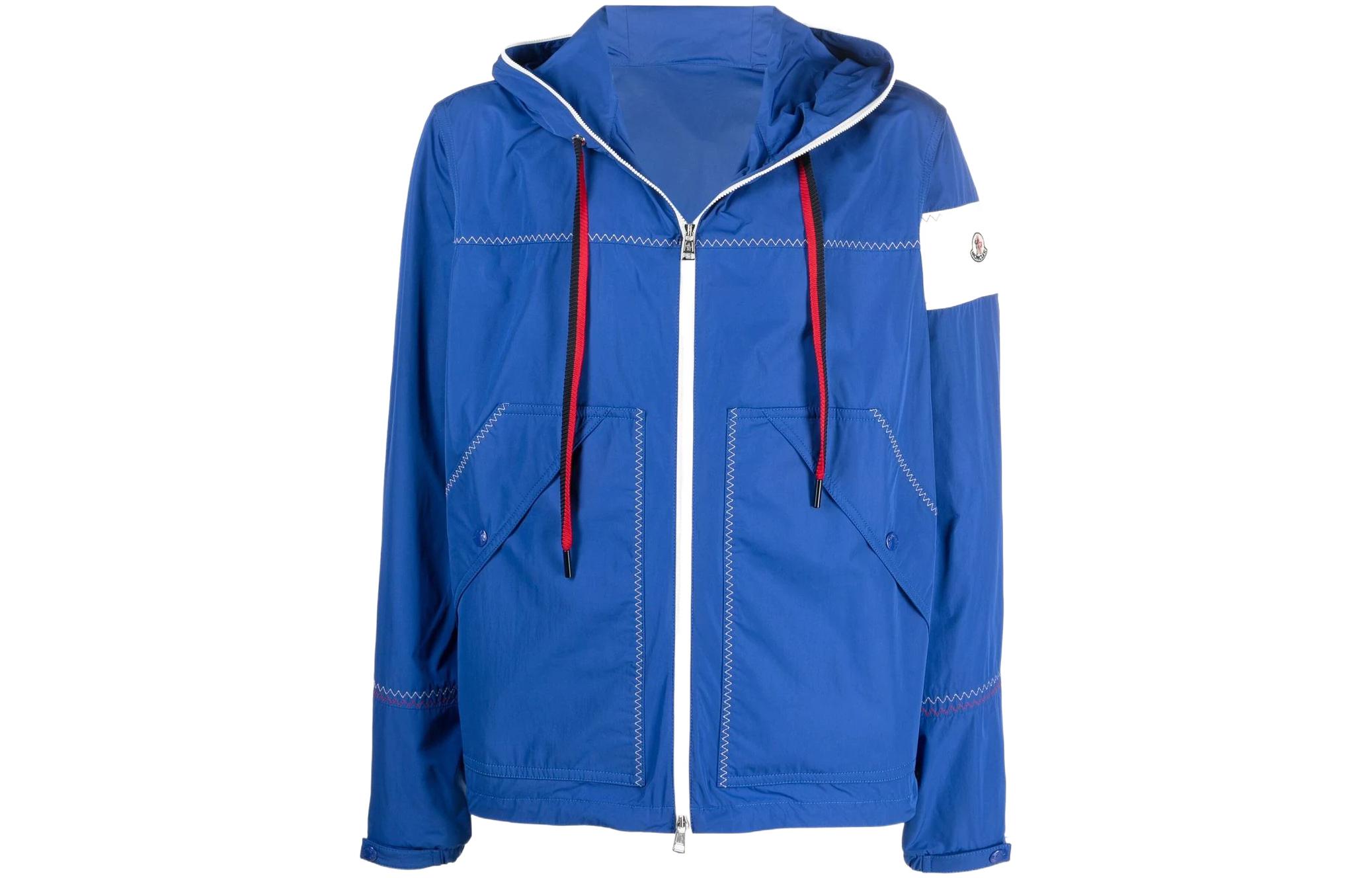 Order Moncler SS22  Contrast Stitch Hooded Long Sleeve Jacket. H10911A0014254A91754