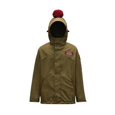 Moncler SS22 Drawstring Hooded Jacket Military Green. 1A00009M14688A2