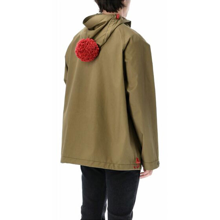 Shop モンクレール SS22 ドローストリング フーデッド ジャケット ミリタリーグリーン 1A00009M14688A2