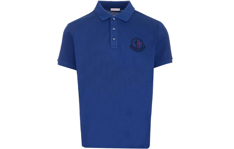 Moncler SS22  Logo Casual Short Sleeve Polo Shirt Blue. H10918A0000484556793 圖 2