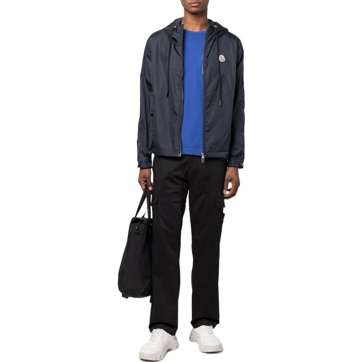 Moncler SS22  Logo Patch Hooded Jacket Blue 1A0008568352775 圖 3