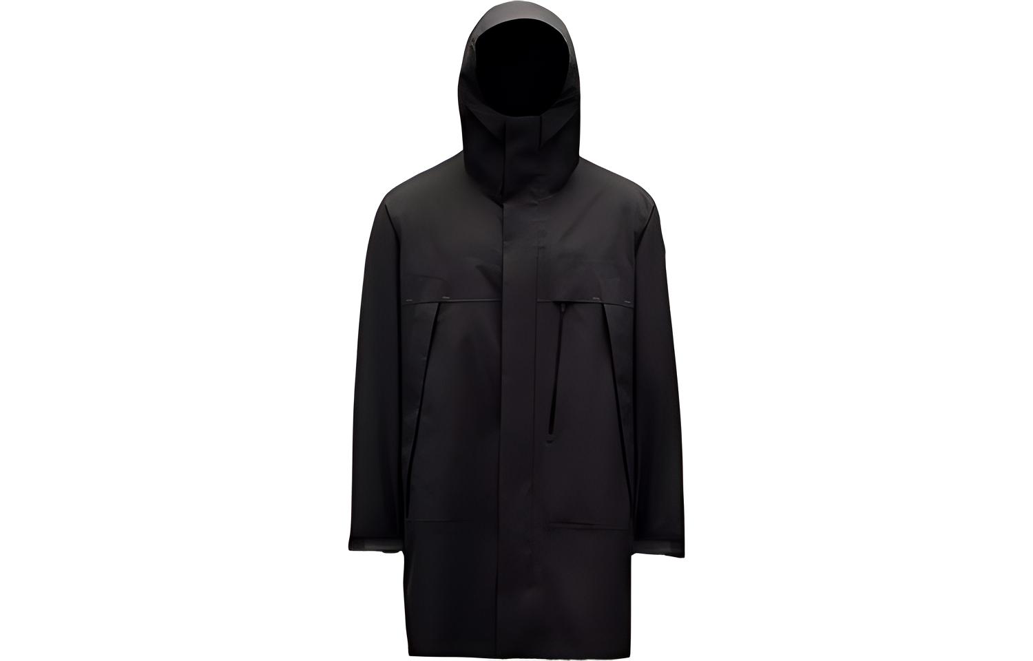 Moncler SS22  Long Trench Coat Solid Color Black H10911C000135957C999