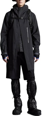 Moncler SS22 黑色長版風衣純色外套 H10911C000135957C999 Shop Moncler SS22 黑色長版風衣純色外套 H10911C000135957C999