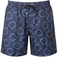 Order Moncler SS22 Seluar Renang Navy Logo Cetak Seluruh dengan Tali Serut. 2C0002059630778