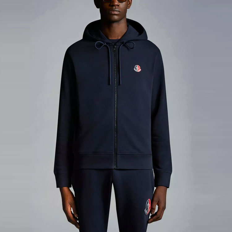 Moncler SS22  Navy Logo Hoodie Zip Pullover Jacket. H10928G000068098U778 圖 4