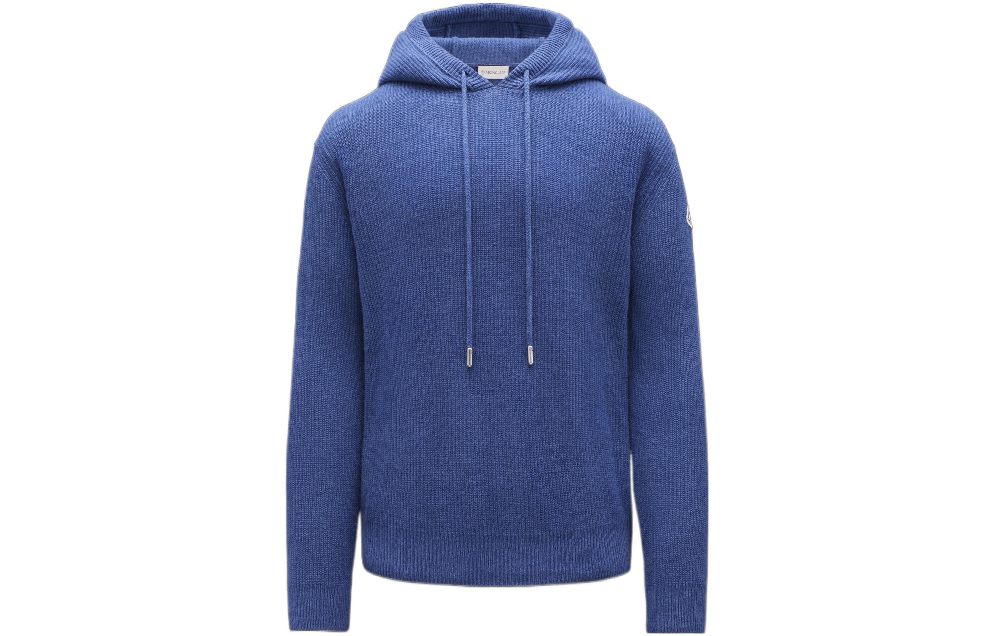 Moncler SS22  Solid Navy Blue Wool Pullover Hoodie Sweater. H10919G00002M1900746 圖 2