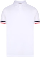 Moncler SS22 Solid Striped Short Sleeve Polo Shirt 8A00023899P0001 Moncler SS22 Solid Striped Short Sleeve Polo Shirt 8A00023899P0001