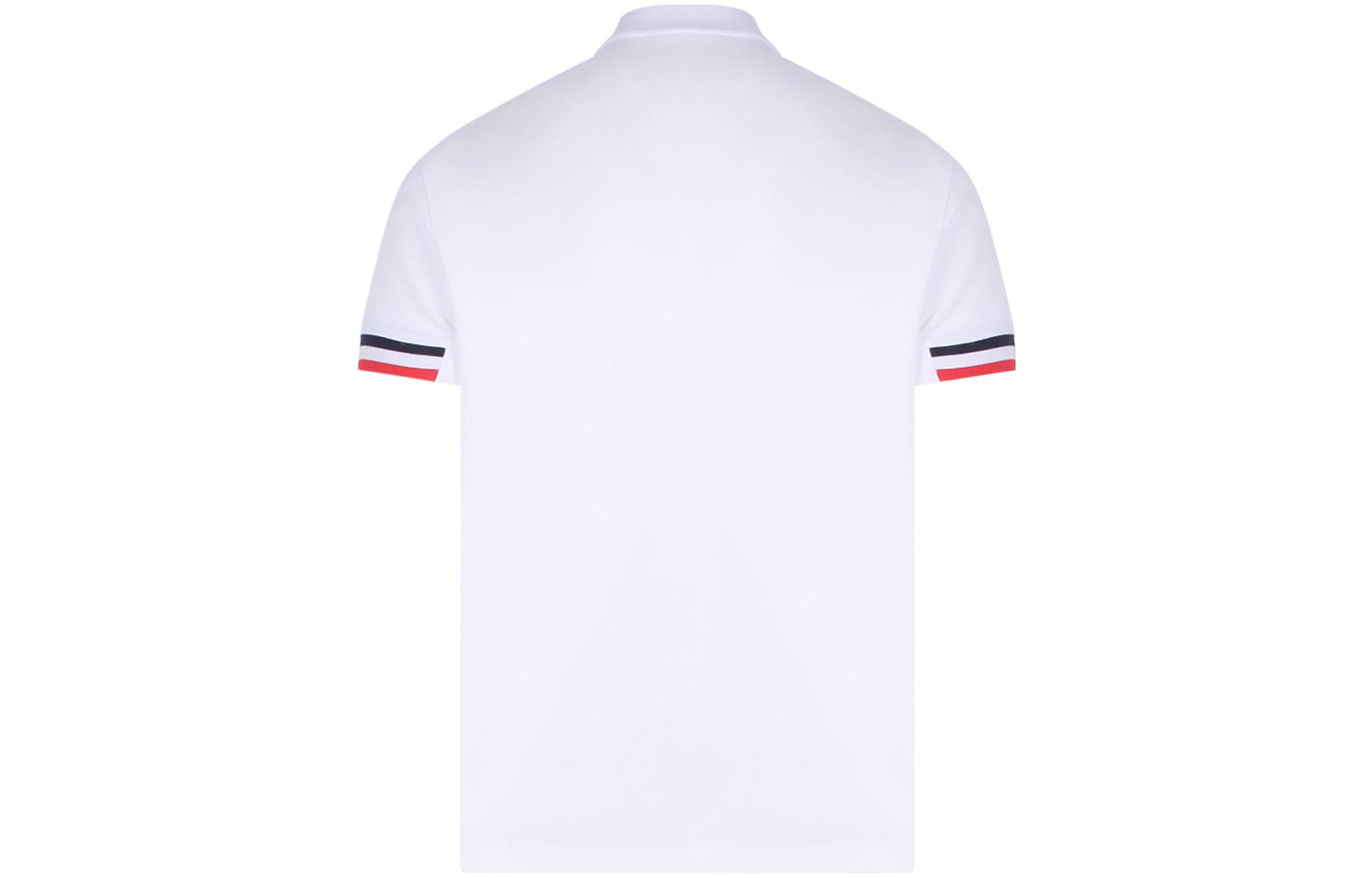 Lookbook Moncler SS22 Baju Polo Lengan Pendek Berjalur Padat 8A00023899P0001