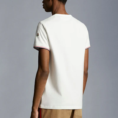 Moncler SS22 彈性棉短袖T恤 白色 H10918C7160087296004 Details for Moncler SS22 彈性棉短袖T恤 白色 H10918C7160087296004