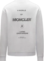 Moncler SS22 White Pullover Crewneck Sweatshirt with Logo Print. H10918G00031809KR001 Moncler SS22 White Pullover Crewneck Sweatshirt with Logo Print. H10918G00031809KR001