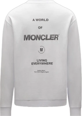 Moncler SS22 Sudadera Blanca de Cuello Redondo con Logo Impreso. H10918G00031809KR001 Buy Moncler SS22 Sudadera Blanca de Cuello Redondo con Logo Impreso. H10918G00031809KR001