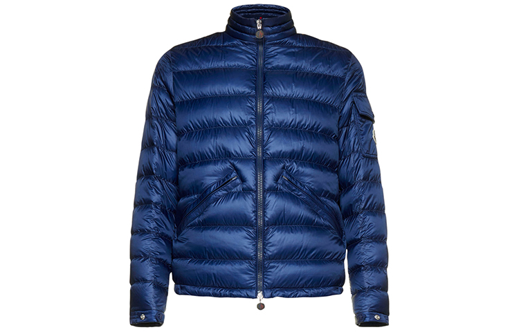 Moncler SS22 Agay Quilted Long Sleeve Down Jacket Blue 1A000755327977N
