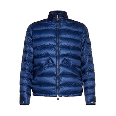 Moncler SS22 Agay Quilted Long Sleeve Down Jacket Blue 1A000755327977N
