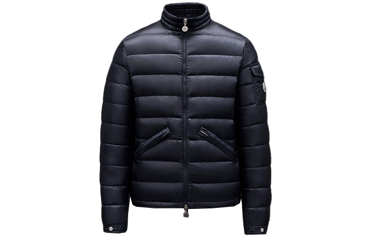 Order Moncler SS22 Agay Jaket Puff Unisex Biru Lengan Panjang dengan Zipper. H10911A0007553279776