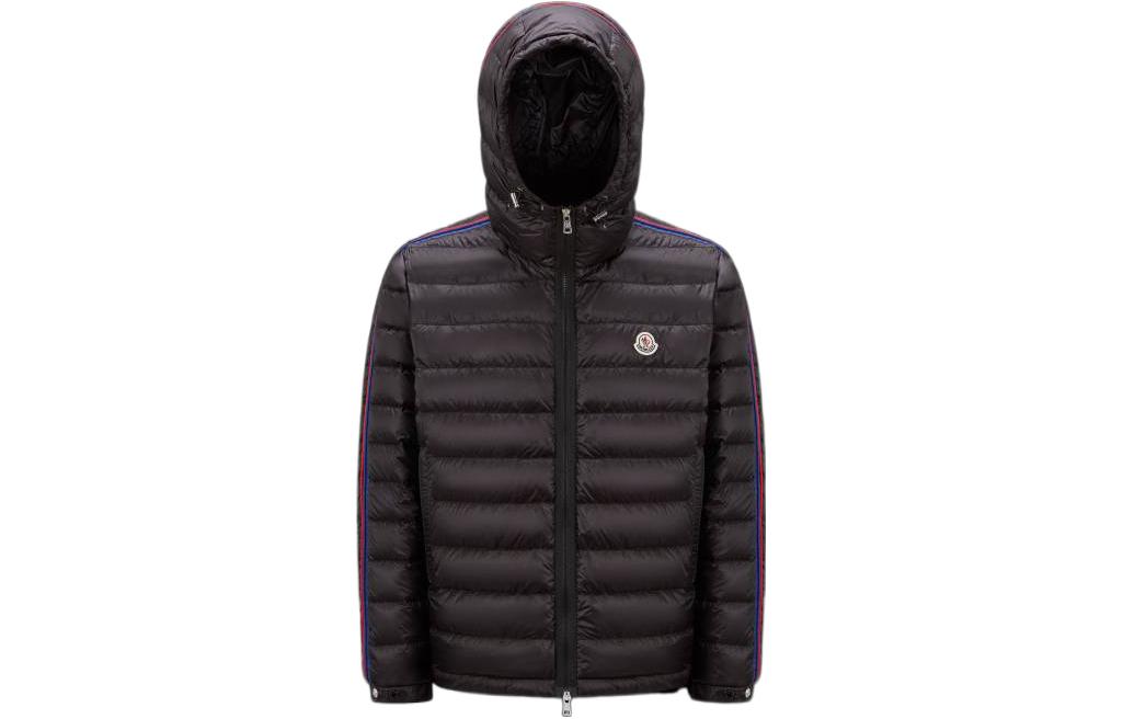 Order Moncler SS22 Jaket Quilted Ringan Hoodie Unisex Hitam. I10911A0001253279999