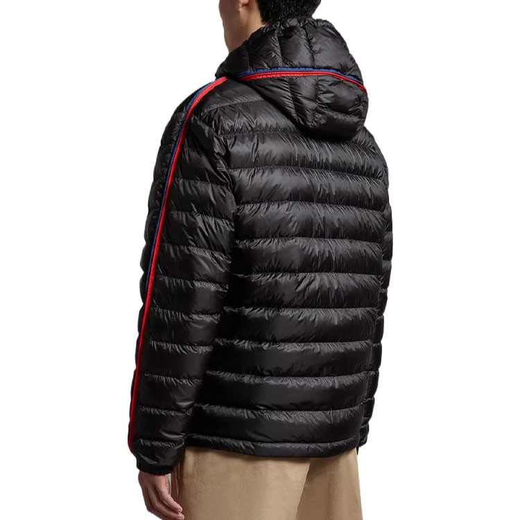 Shop Moncler SS22 Jaket Quilted Ringan Hoodie Unisex Hitam. I10911A0001253279999