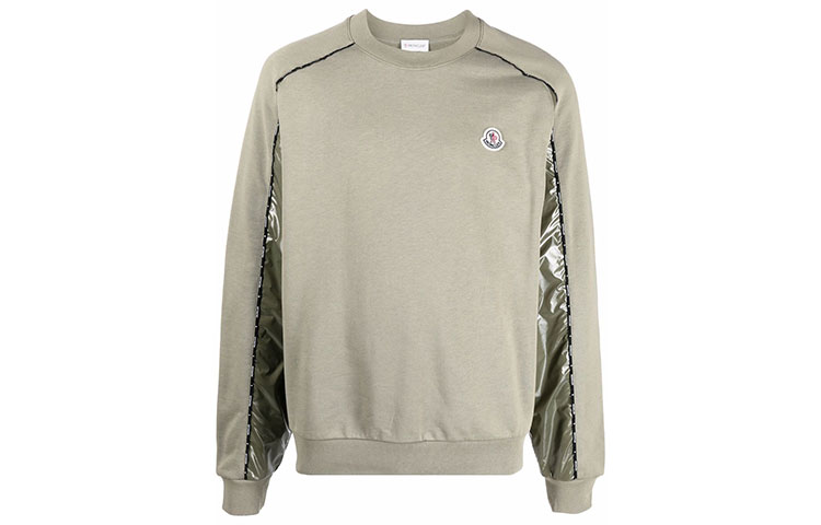 Moncler SS22 Appliqué Detail Cotton Long Sleeve Sweatshirt Brown Mens H10918G00015809KR