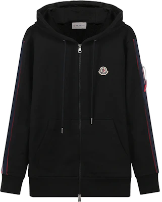 몽클레르 SS22 블랙 코튼 로고 테이프 집업 재킷 백투스쿨 후디 남성용 8G00037809KR999 Buy 몽클레르 SS22 블랙 코튼 로고 테이프 집업 재킷 백투스쿨 후디 남성용 8G00037809KR999