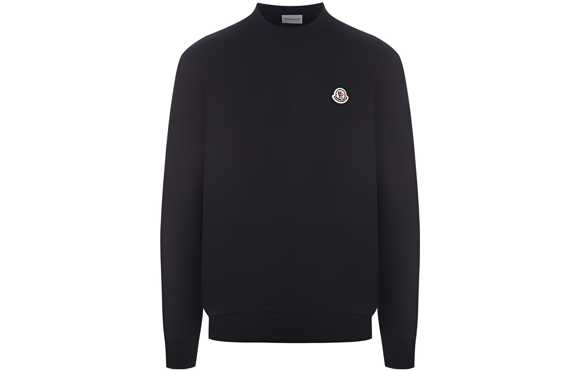 Moncler SS22 Black Crewneck Pullover Sweatshirt H10918G00051809KR999