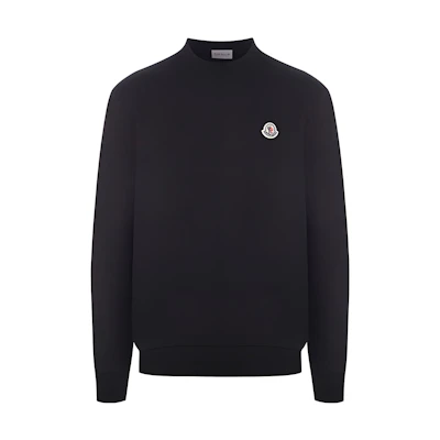 Moncler SS22 Black Crewneck Pullover Sweatshirt H10918G00051809KR999