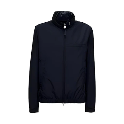 Moncler SS22 Black Minimalist Solid Color Jacket 1A00144595ZG999