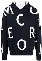 Moncler SS22 Black Pullover Hoodie with Letter Print H10919C00012M1640770 Moncler SS22 Black Pullover Hoodie with Letter Print H10919C00012M1640770