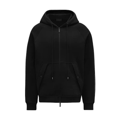 Moncler SS22 Black Solid Color Zip Hoodie Jacket G20918G00010899FL999