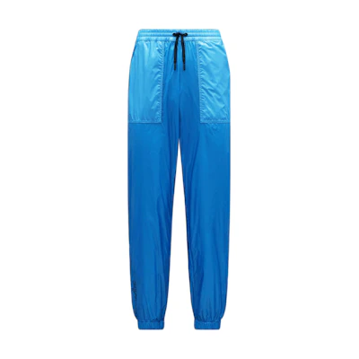 Moncler SS22 Blue Jogger Pants with Lace-Up Splice Design G209Q2A00001539YL74Q