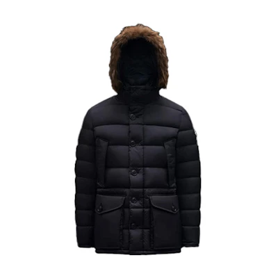 Moncler SS22 Blue Logo Single-Breasted Down Jacket for Men. G20911B5250268352742