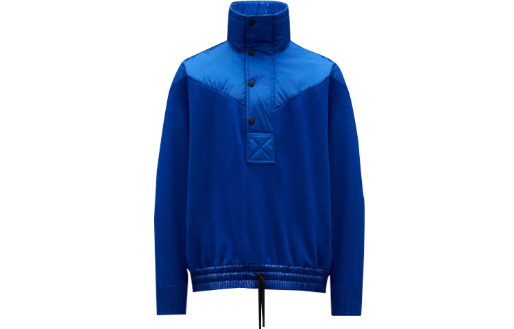 Moncler SS22 Casual Nylon Pullover Sweatshirt Blue G20979A00001M1122735