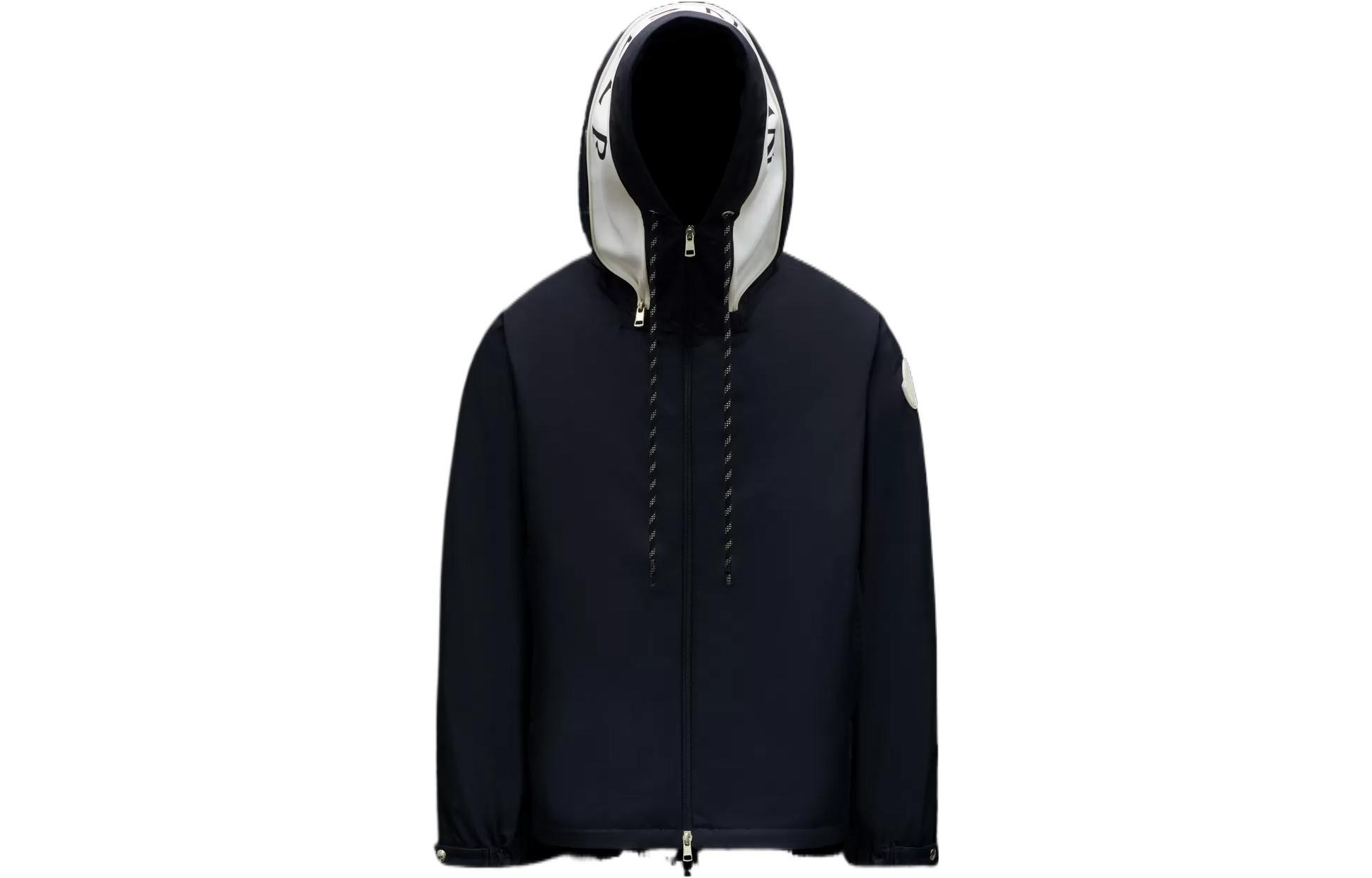 Moncler SS22 Colorblock Zip-Up Hoodie Jacket - Blue H10911A00050549ML778
