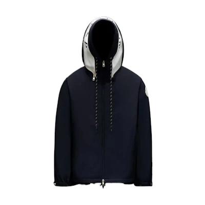Moncler SS22 Colorblock Zip-Up Hoodie Jacket - Blue H10911A00050549ML778