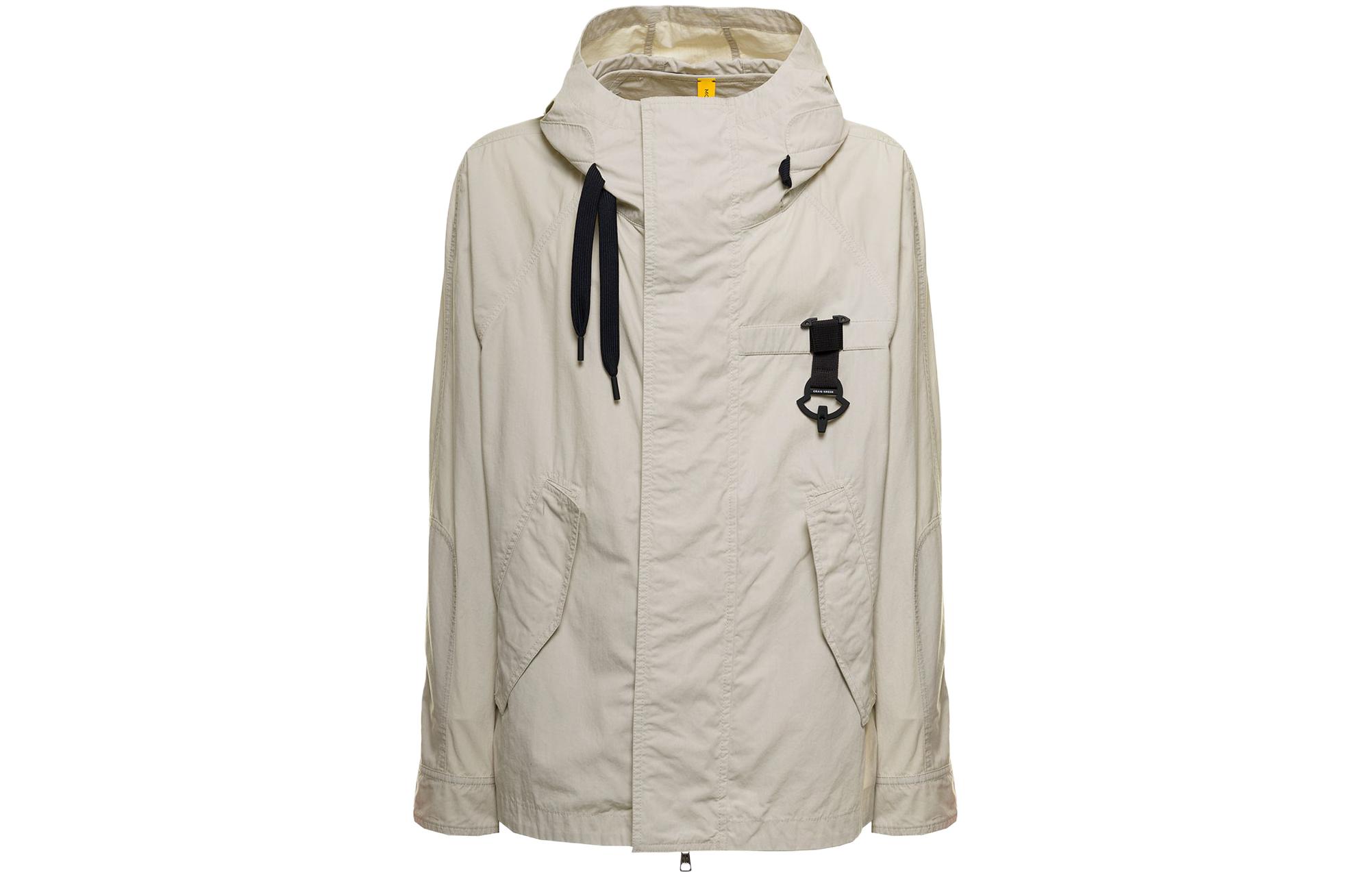 Moncler SS22 Emergency Flag Print Zip-Up Hoodie Jacket White 1A00009M1716060