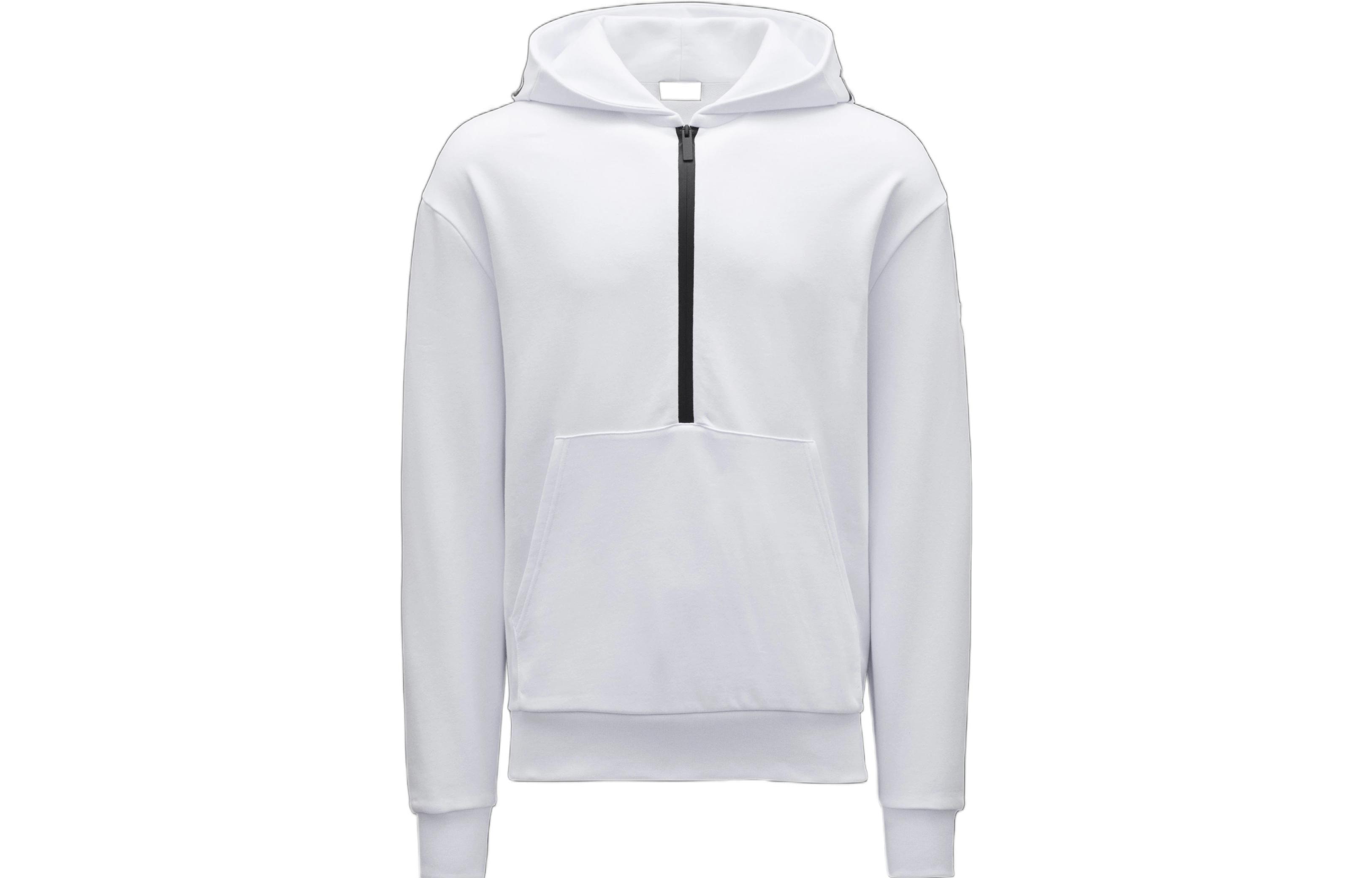 Moncler SS22 Lightweight Cotton Hoodie  White. H10918G000368098U001