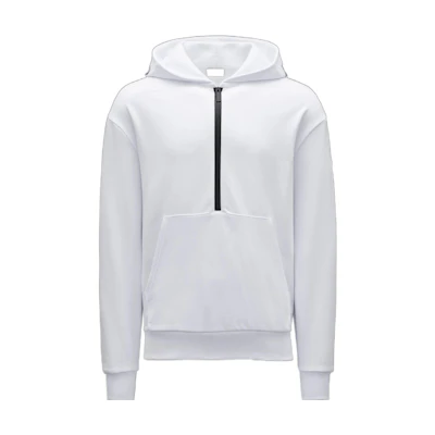 Moncler SS22 Lightweight Cotton Hoodie White. H10918G000368098U001