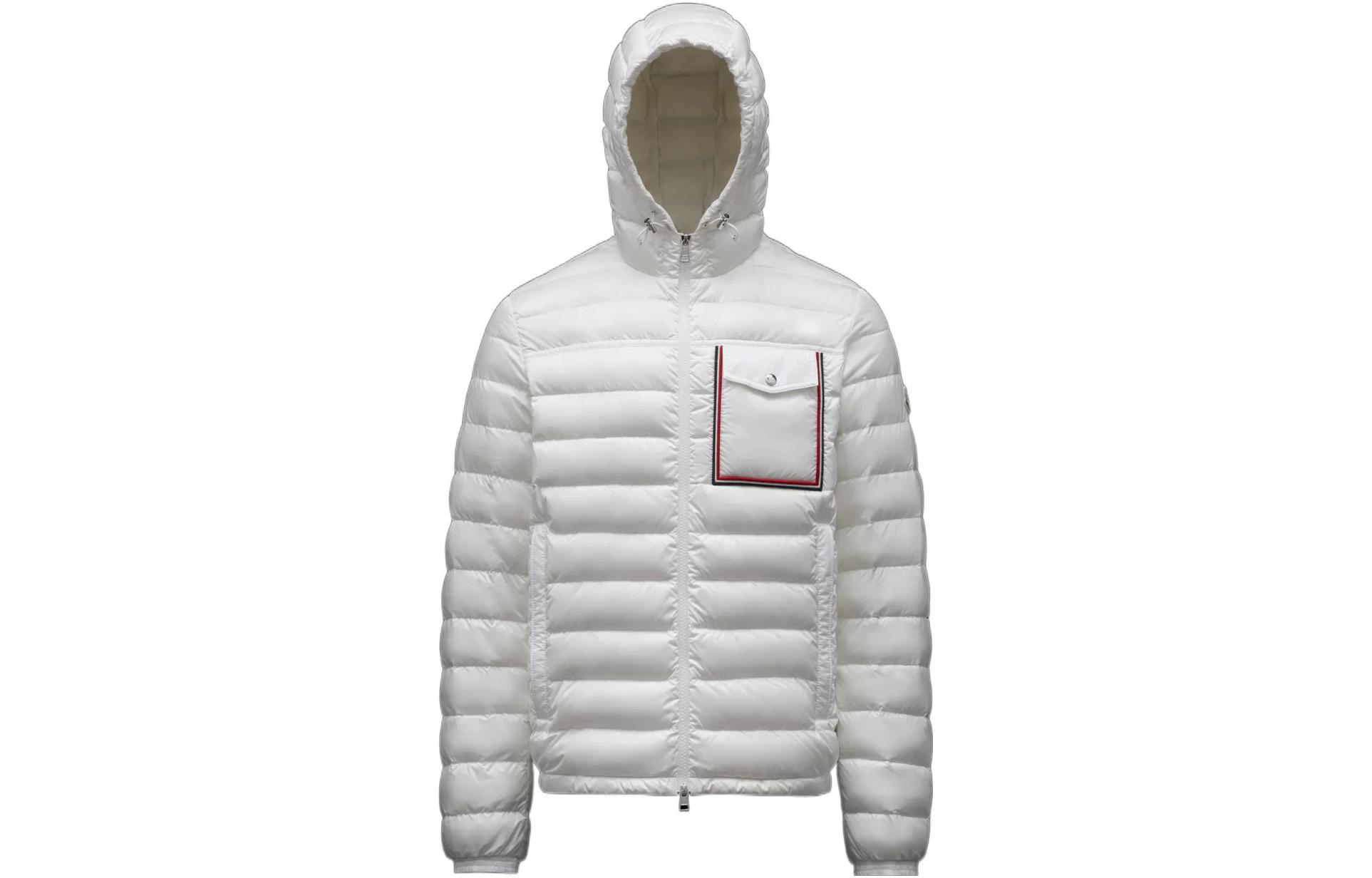 Moncler SS22 Lihou Stripe Pocket Hooded Down Jacket Unisex White H10911A0006153279032 圖 2