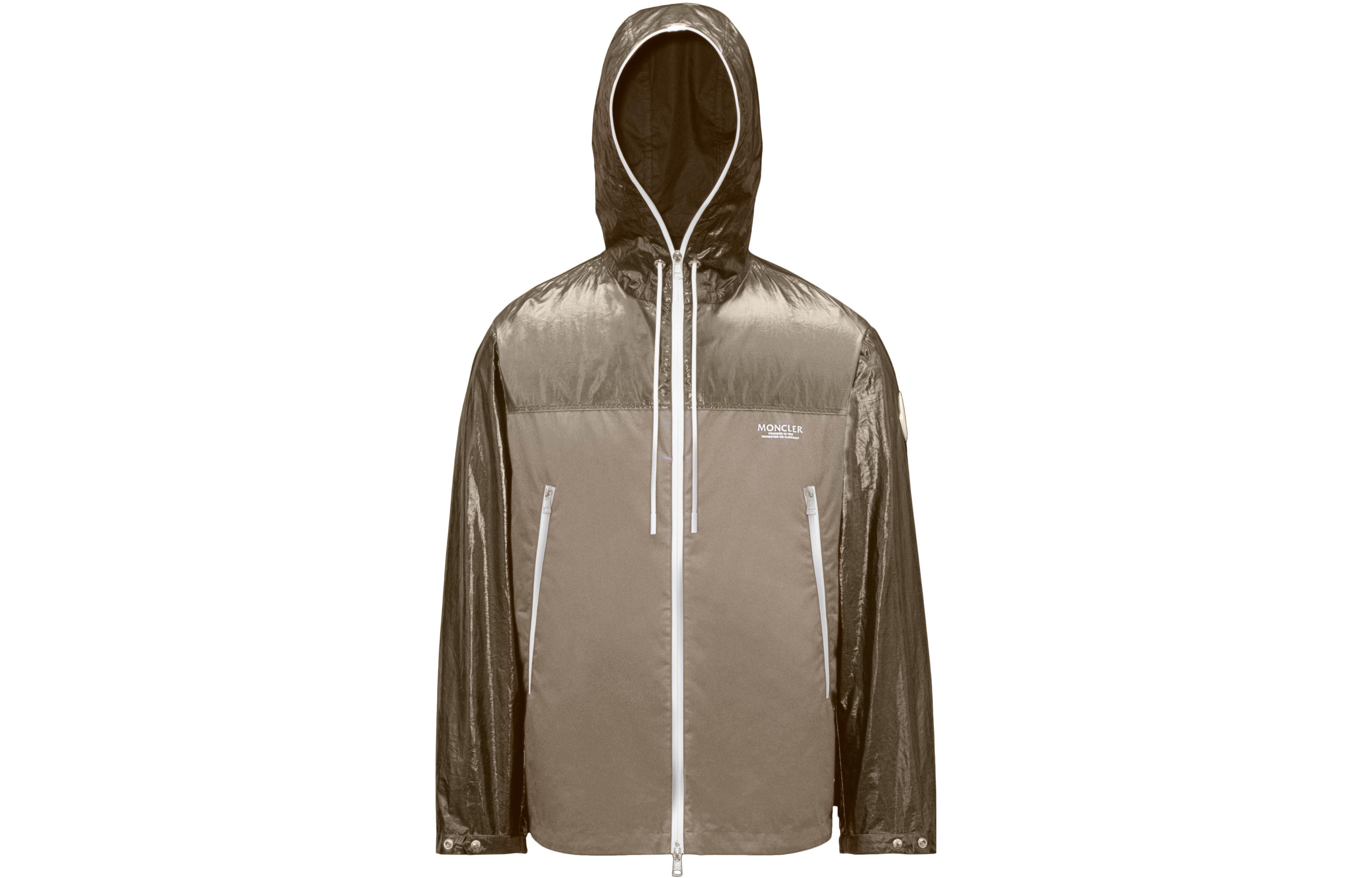 Moncler SS22 Logo Patchwork Hooded Jacket Beige H10911A00081595UB250