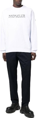 Moncler SS22 標誌印花白色圓領套頭衫 8G00010809KR001 Lookbook Moncler SS22 標誌印花白色圓領套頭衫 8G00010809KR001