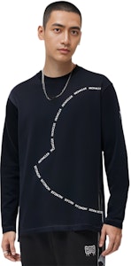 Moncler SS22 海軍藍圓形徽標印花長袖T恤 H10918D000098390T778 Sizing Moncler SS22 海軍藍圓形徽標印花長袖T恤 H10918D000098390T778