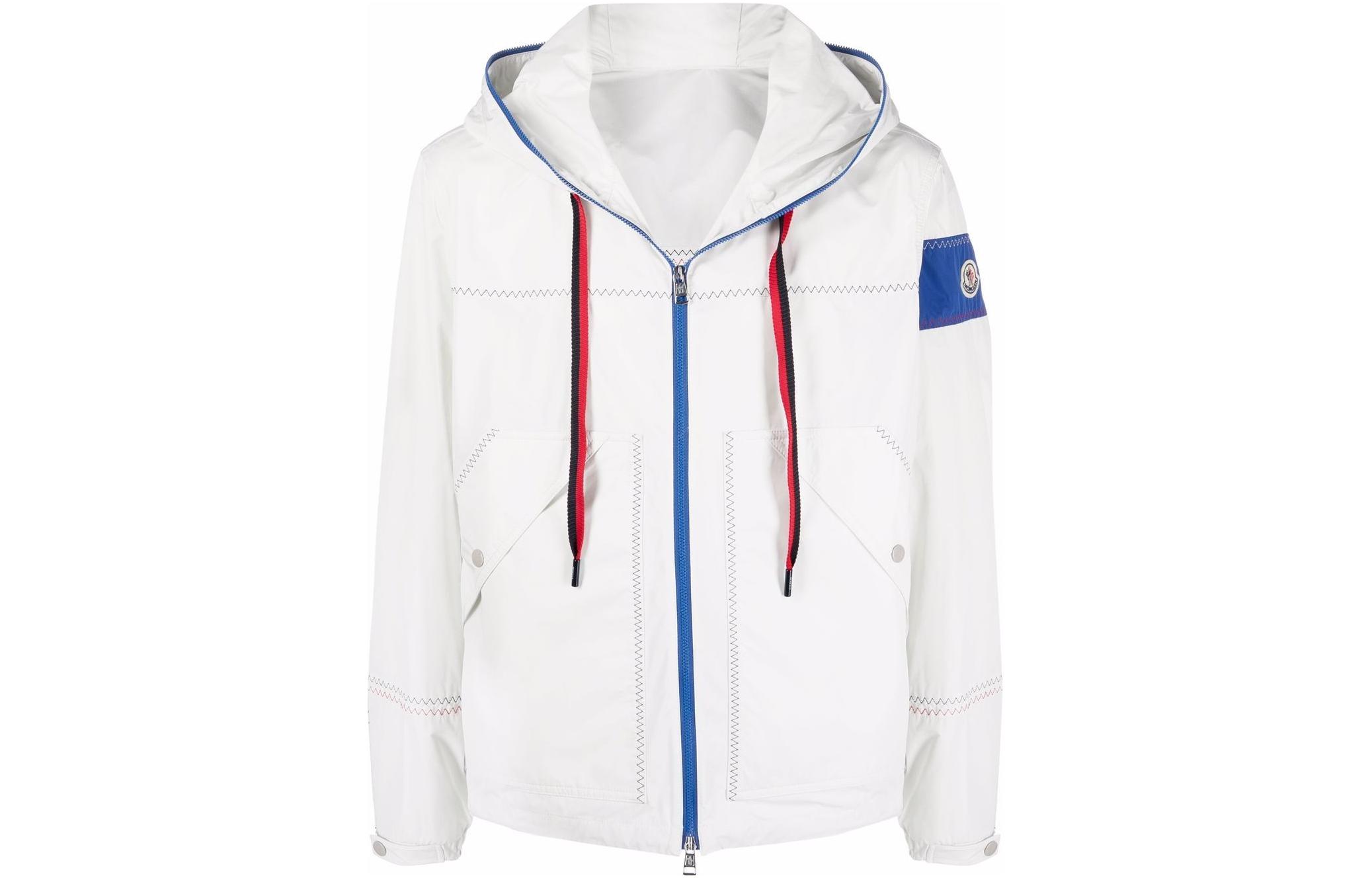 Moncler SS22 Patch Contrast Stitch Hoodie Jacket Men H10911A0014254A91