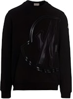 Moncler SS22 Pattern Logo Sweatshirt Black 8G00014809KR999 Moncler SS22 Pattern Logo Sweatshirt Black 8G00014809KR999