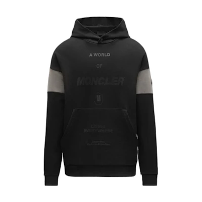 Moncler SS22 Pullover Hoodie with Logo Print Black () H10918G00030809KR999