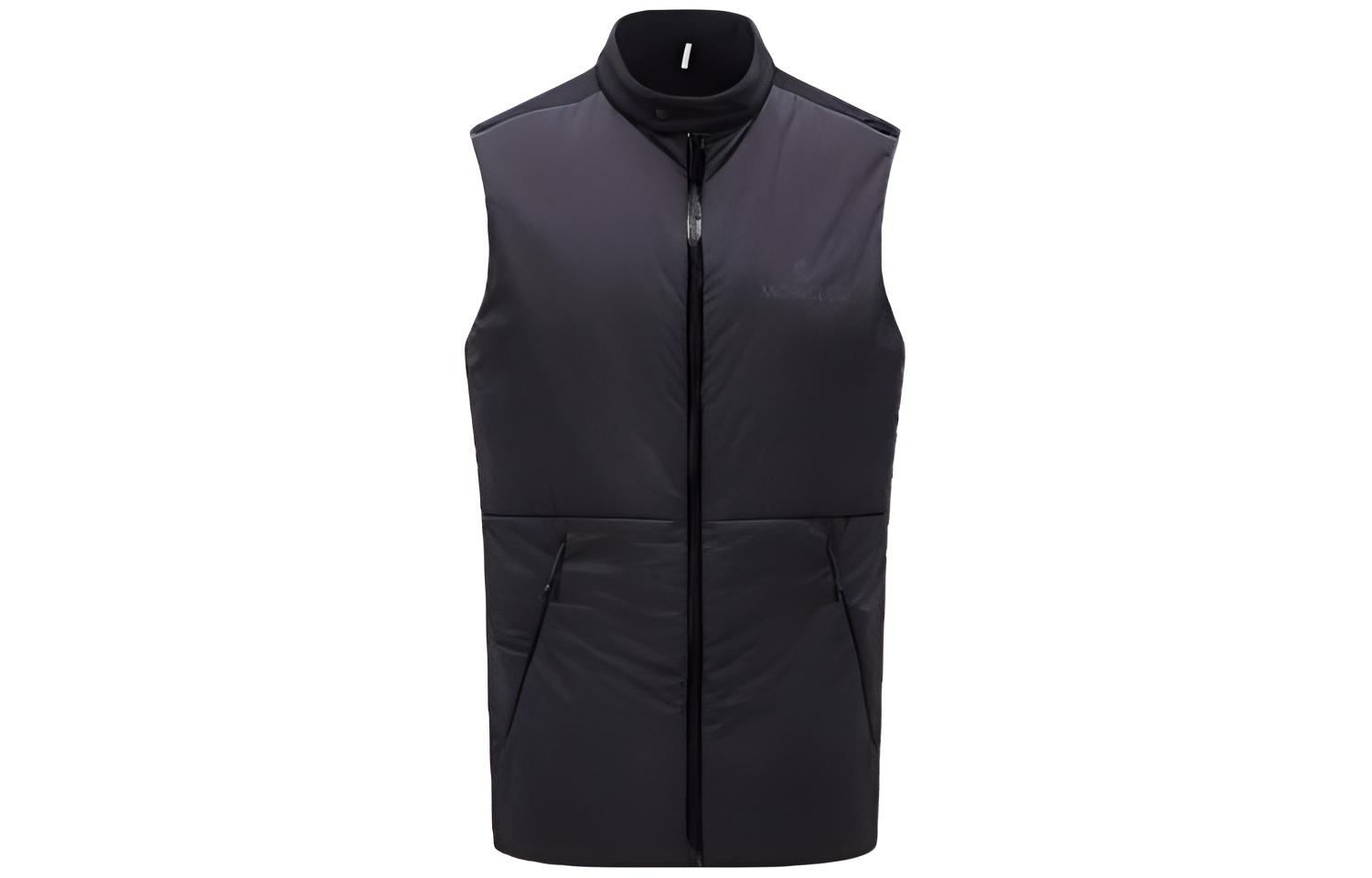 Moncler SS22 Sleeveless Jacket with Button Collar & Side Pockets I10911A0002853A02999