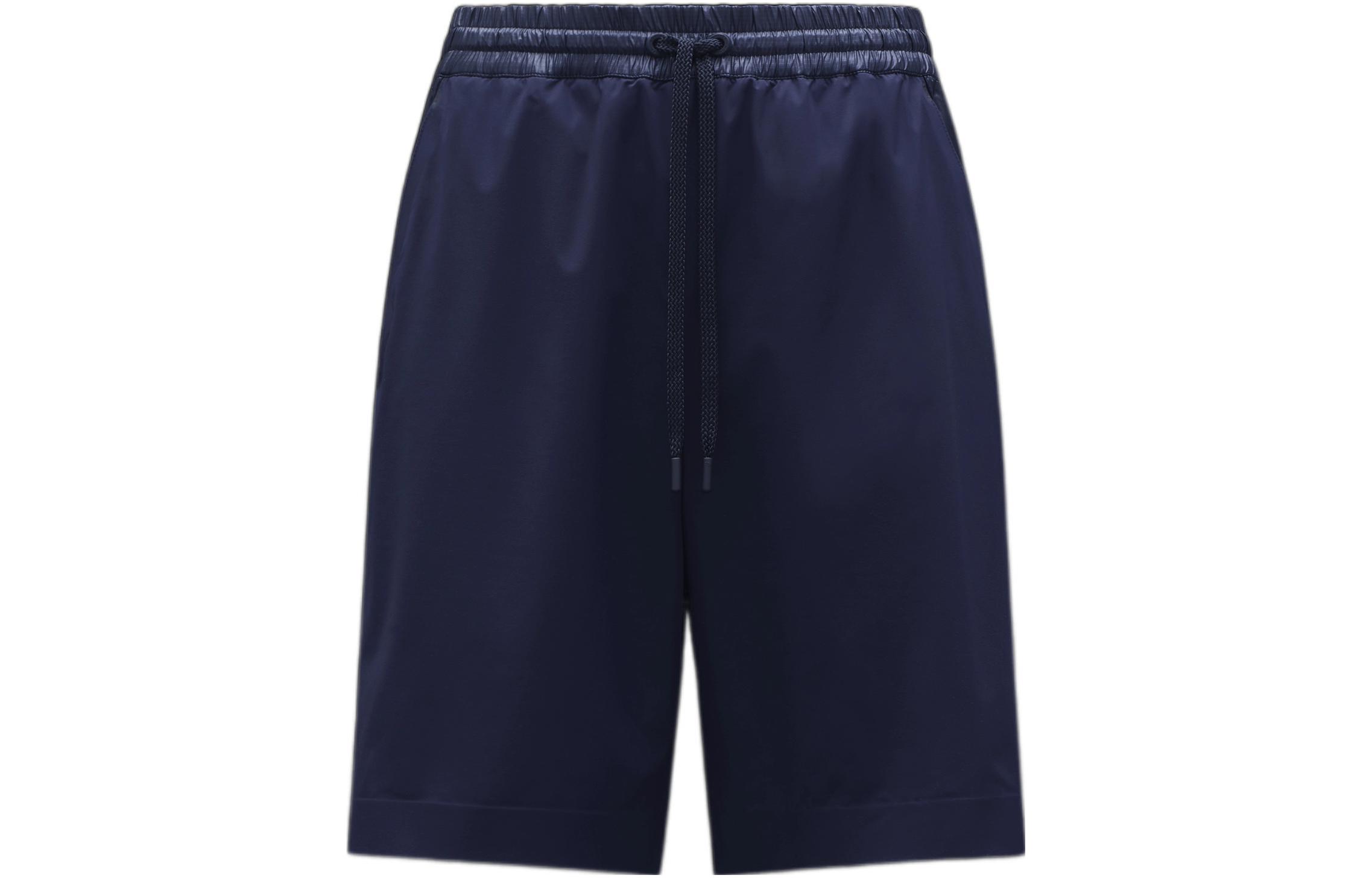 Moncler SS22 Solid Color Drawstring Casual Shorts Blue - G209Q2B00002539DG742