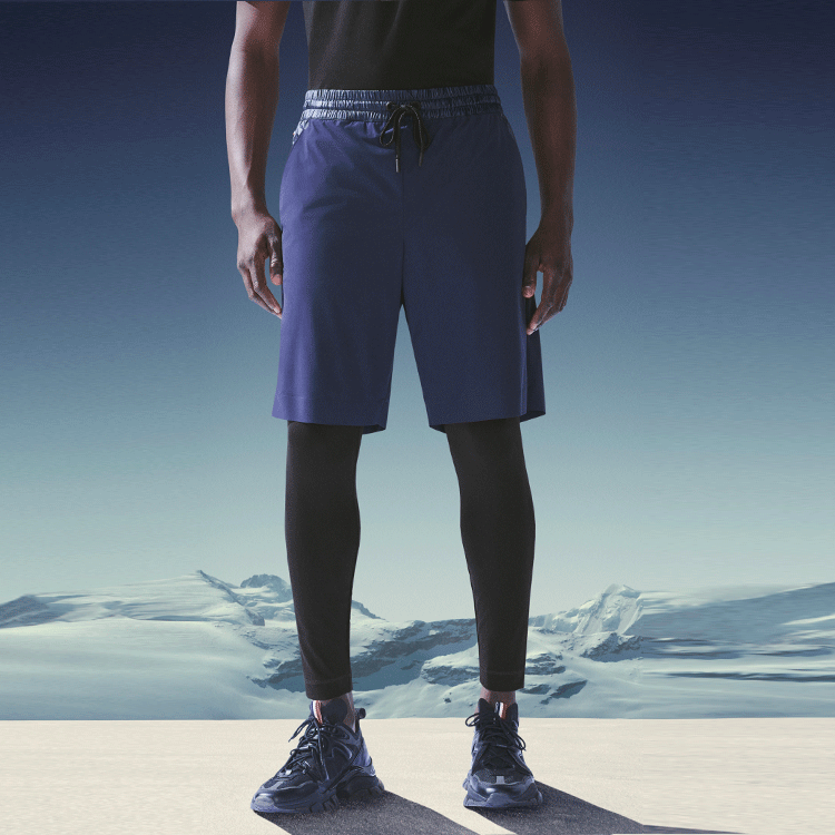 Lookbook Moncler SS22 Solid Color Drawstring Casual Shorts Blue - G209Q2B00002539DG742