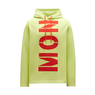 Moncler SS22 Solid Color Printed Hoodie Green H109H8G000018099W112
