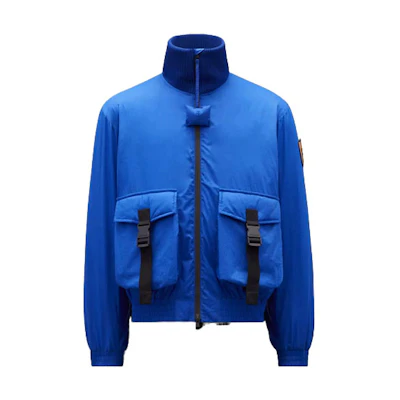 Moncler SS22 Solid Color Stand Collar Pocket Down Jacket Blue. H209E1A00004M1621765