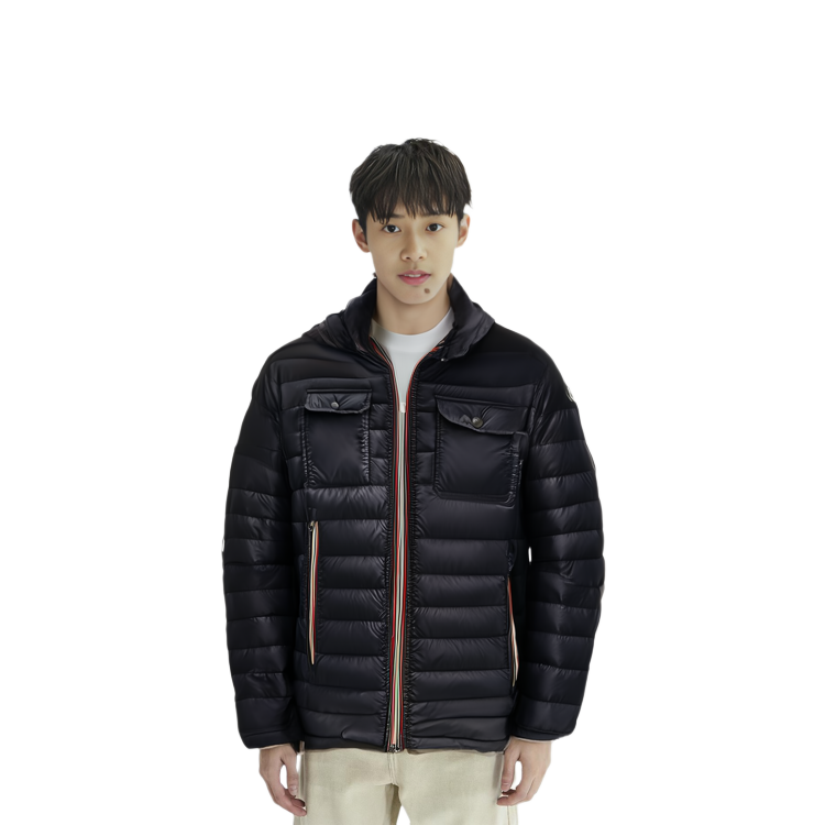 Moncler SS22 Solid Zip Hooded Down Jacket Unisex Dark Blue H10911A1080053279776 圖 4