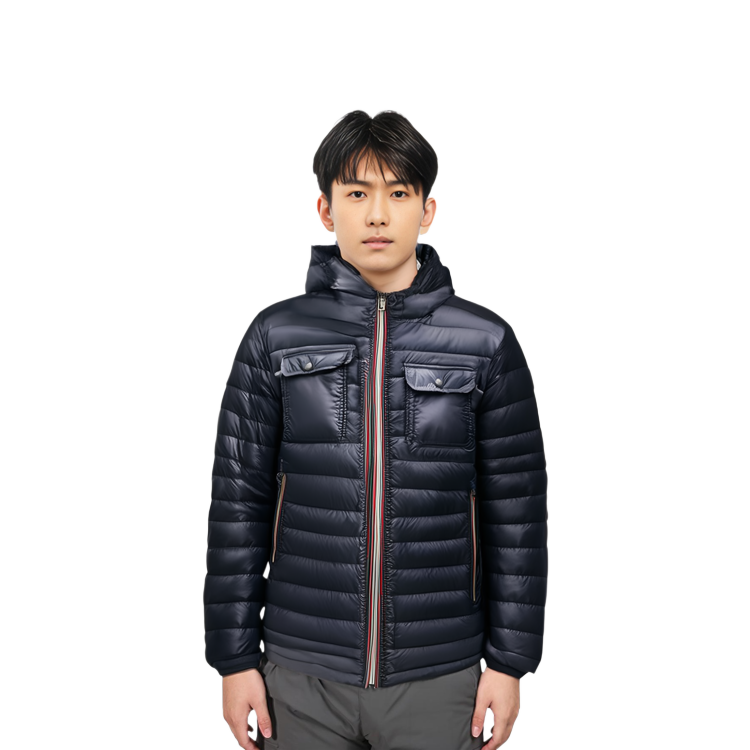 Moncler SS22 Solid Zip Hooded Down Jacket Unisex Dark Blue H10911A1080053279776 圖 7