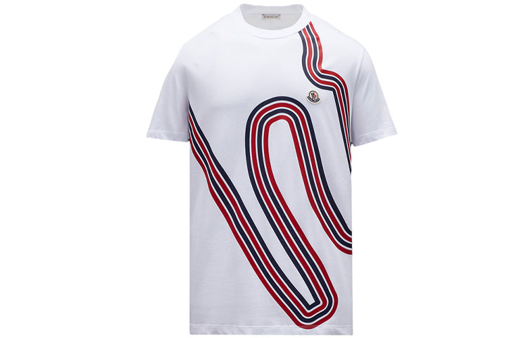 Order Moncler SS22 Striped Crewneck Pullover Short Sleeve T-Shirt Men’s White H10918C000078390T001